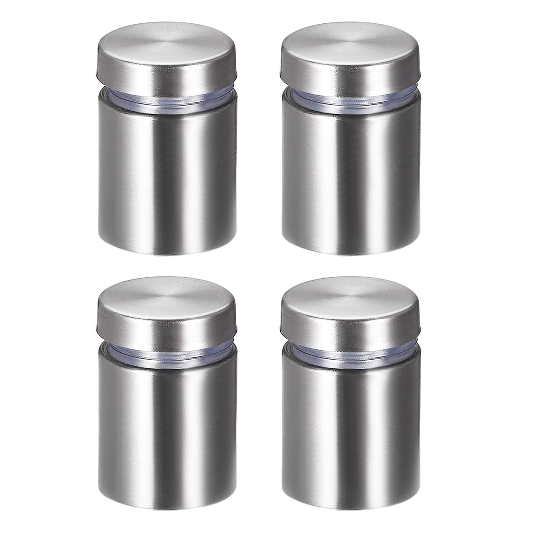 sourcing map 3/4 Dia x 1"(19x25mm) Standoff Screws Wall Mount Sign Holders Acrylic Glass Nails 4 Pcs