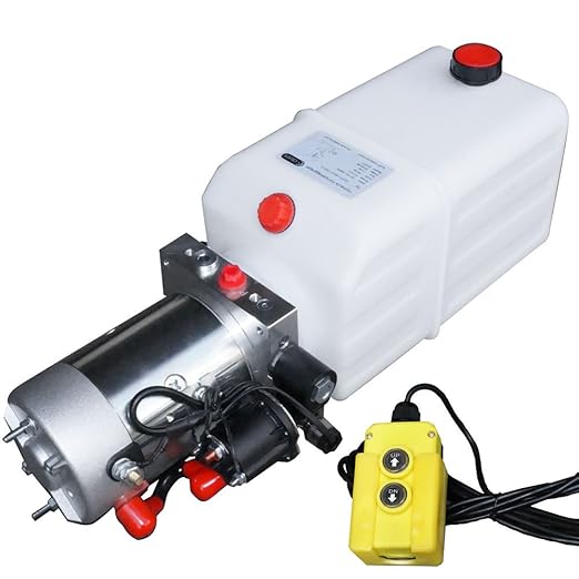 Hydraulikaggregat, Hydraulikpumpe 12 V 180 bar 2000 Watt mit 7 Liter Tank