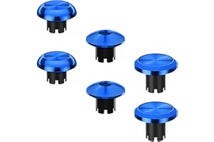 Ceozon Replacement Metal Thumbsticks for Ps5 Edge Controller 6 in 1 Swap Analog Joystick Thumb Grips Accessories (Blue)