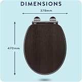 Croydex Montoro Flexi-Fix Soft Close Toilet Seat Walnut view 3