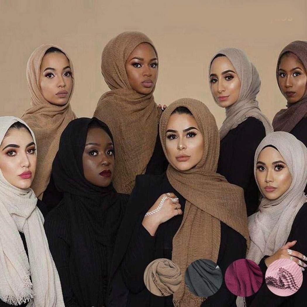 KOKOBUY 1PCS Women Casual Solid Soft Lightweight Cotton Hemp Scarf Scarves Winter Autumn Warm Shawl Blanket Muffler