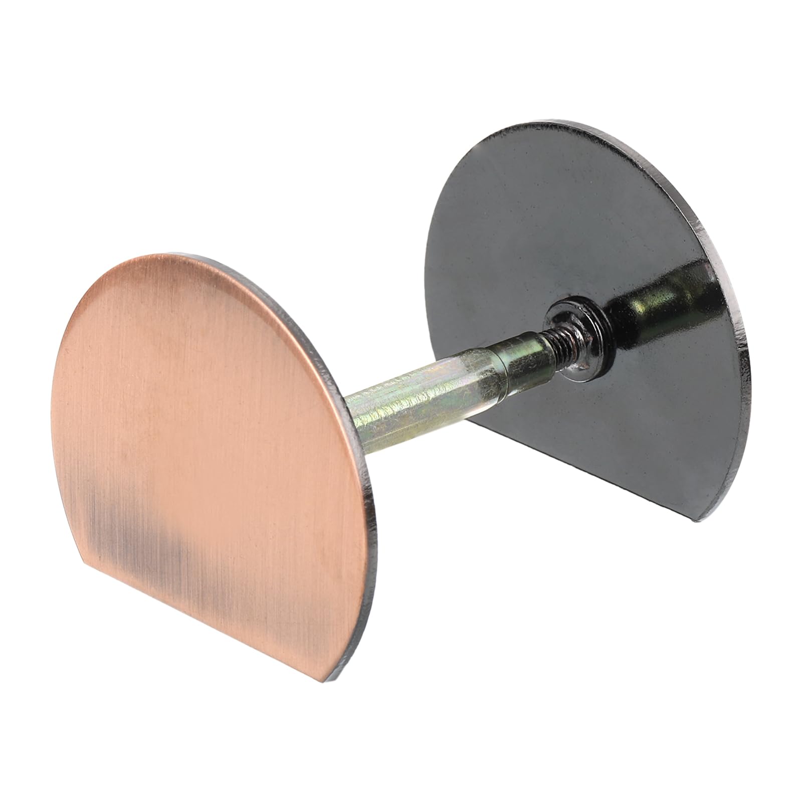 PATIKIL Door Hole Cover Plate, 2 Inches Zinc Alloy Semicircle Deadbolt Cover Plate Door Reinforcement Plate for Door Hole Filling (Red Patina)