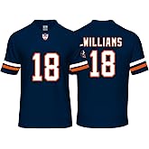 Custom Mens/Youth Football Stitched T-Shirt for Sports Fan Navy No Brand/Logos