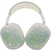 Cute Rhinestone Cover for Airpods Max, Bling Apple Headphone Case Sparkling Glitter Airpod pro max Ear Covers Protective Accessories