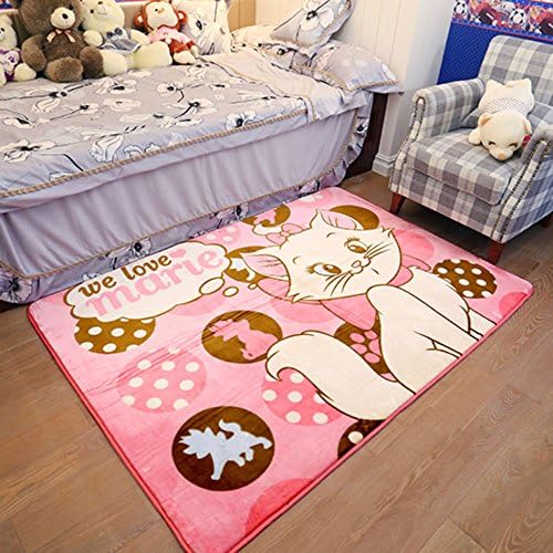 RuiHome Baby Toddler Nursery Rug Children Crawling Play Mat for Bedroom Living Room Playroom Hardwood Floor - 51" x 73”, Cute Cat