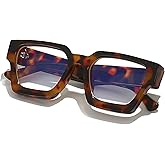 AIEYEZO Square Thick Frame Glasses for Women Men Fashion Blue Light Glasses Trendy Chic Computer Eyeglasses