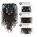 Sassina Remi Brazilian Human Hair Extensions Kinky Curly Clip In Double Wefts Thick Hair For Full Head Black Women 1B Off Black Fading into Light Chocolate Brown 120 Grams KC 1BT4# 14 Inch