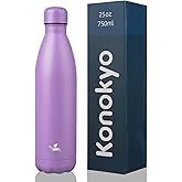 Konokyo Insulated Water Bottles,25 oz Double Wall Stainless Steel Vacumm Metal Flask for Sports Travel,Lavender