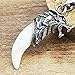 Moonar Brave Man Wolf Tooth Necklace Steel Domineering Courage Strength Pendant Necklace