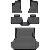 Binmotor-All Weather Floor Mats & Cargo Liner for Dodge Charger RWD 2011-2023/2011-2023 Chrysler 300 RWD, Heavy Duty Floor Liners, Charger Car Trunk Cargo Mat, Trunk Liner 3D Car Mats