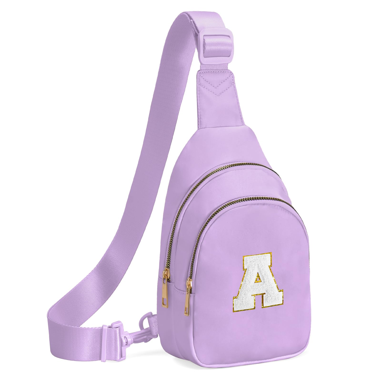 Photo 1 of Viverte Small Initial Sling Bag Cross Body Bag Fanny Pack for Girls Teen Girl Gifts Trendy Stuff Personalized Gifts for Tween Teenager Girls Cute Cool Stuff for Girls (Lavender-A)