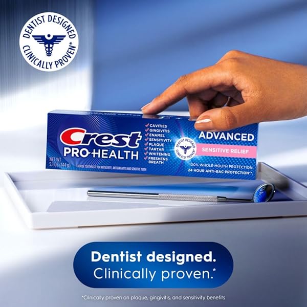 CREST PRO-HEALTH ADVANCED SENSITIVE & ENAMEL SHIELD TOOTHPASTE, 5.1 OUNCE (PACK OF 1) – PACKAGING MAY VARY