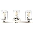Minka Lavery 3073-613 Studio 5 Vanity Bath Light, 3-Light, 180 Total Watts, 24-in H x 9-in W, Polished Nickel