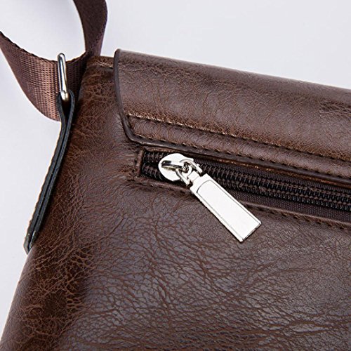 Tote Bag,Clearance! AgrinTol Men Fashion Business Handbag Shoulder Bag Tote Flap Chest Bag (Brown)