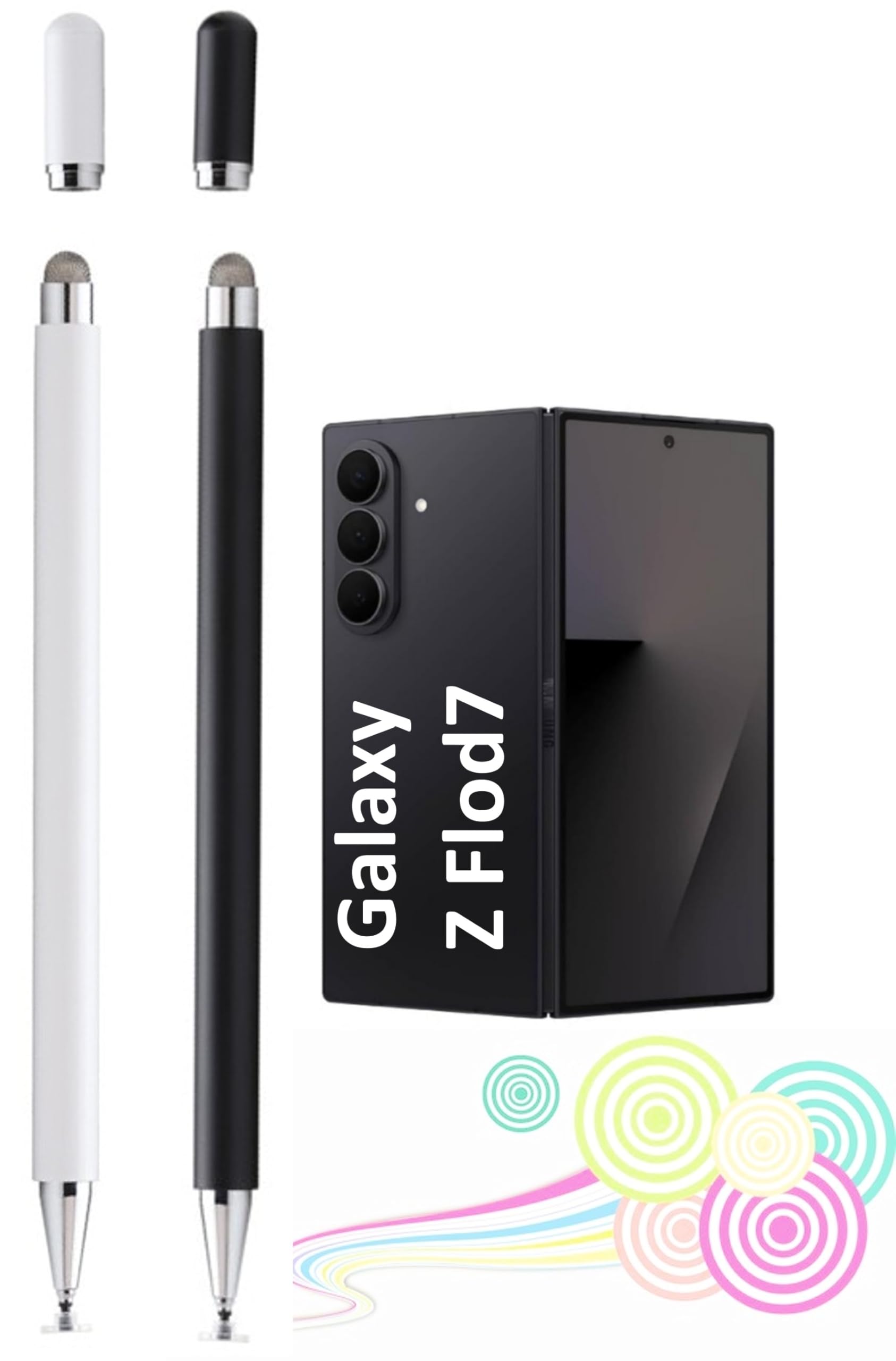 Photo 1 of Stylus for Samsung Galaxy Fold 7 Pen, for Fire Max 11 Stylus, Pen for Fire HD 10/8 /8 Plus /7,Pen for Fold 7 Stylus Pen (Black+White)