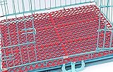 3Pack Mat for Bunny Rabbit Cage, Plastic Hole Design Splice Water Leak Pet Feet Pad Holder, Make a wire-floored cage comfortable (Red)