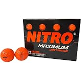 Nitro NMD12OBXC Maximum Distance Golf Ball (12-Pack), Orange