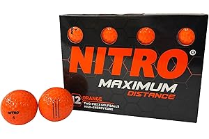 Nitro NMD12OBXC Maximum Distance Golf Ball (12-Pack), Orange