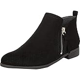Dr. Scholl's Shoes Women's Rate Zip Ankle Boot Black Microfiber 9 W
