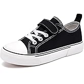 Zoroadke Toddler Boys and Girls Sneakers Low Top Adjustable Strap Canvas Shoes for Kids