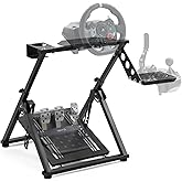 Gazzyt Foldable Racing Wheel Stand Adjustable Sim Racing Cockpit Compatible with Logitech/ Thrustmaster/Fanatec/PXN/Moza R5 R