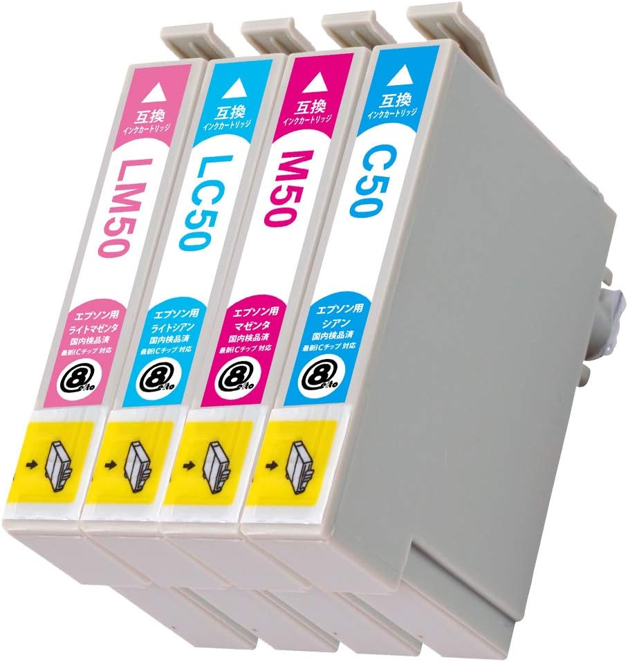 Amazon C Jetank インクカートリッジ Ic6cl50 ふうせん エプソン用 新互換インク 最新icチップ Qr Web説明書付き 残量表示あり 三大保証1年パック対応 インクのmint製 Ic50 C M Lc Lm 4本セット C Jetank インクカートリッジ 通販