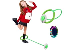 Aihanlu Kids Ankle Skip Ball Skip it Toy,Light Up Ankle Ball Sports Swing Ball,Parent-Child Games Fitness Toys,Kids Gifts for Children's Day Halloween Christmas