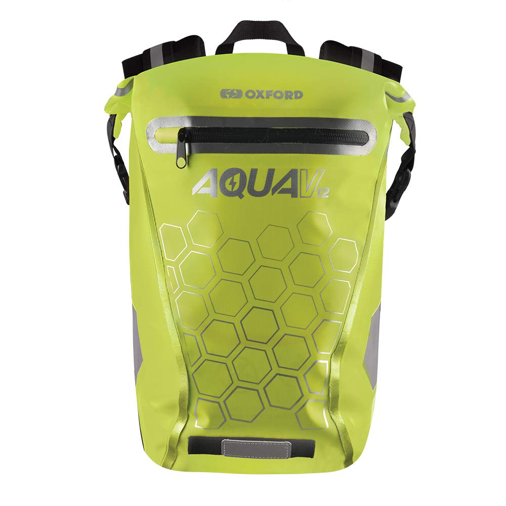Oxford Aqua V 12 Backpack - 12 Litre Waterproof Rucksack With Roll Top Closure, Fluo Yellow OL693