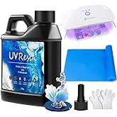 OSBANG UV Resin Kit with Light-250g, Clear Hard Type for Beginners and Professionals, UV Resin Kit for Jewelry Making, DIY Craft, Decor