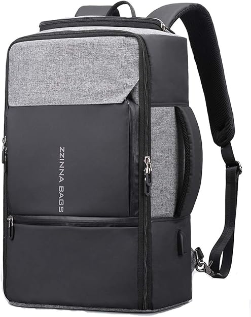 Amazon Zzinnaビジネスリュック メンズ 大容量 防水 15 6インチpc Usb充電ポート 通学 通勤 バックパック リュックサック リュック 男 グレー Zzinna メンズ