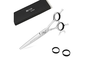 DRGSKL 6 Inch Hair Cutting Scissors Straight Grooming Scissors for Small Dogs Cat & Hairstyle Sharp Haircut Scissors for Women Men Japanese Stainless Steel with Fine Adjustment Tension Screw