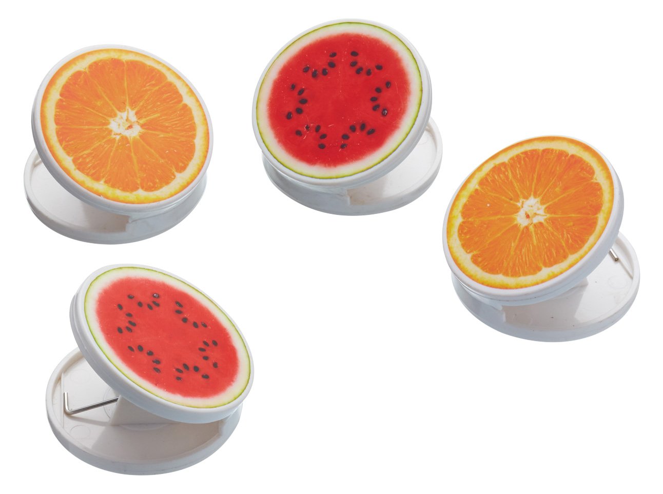 KitchenCraft Healthy Eating Magnetic Bag Clips/Note Holders - Multi-Colour (Set of 4)