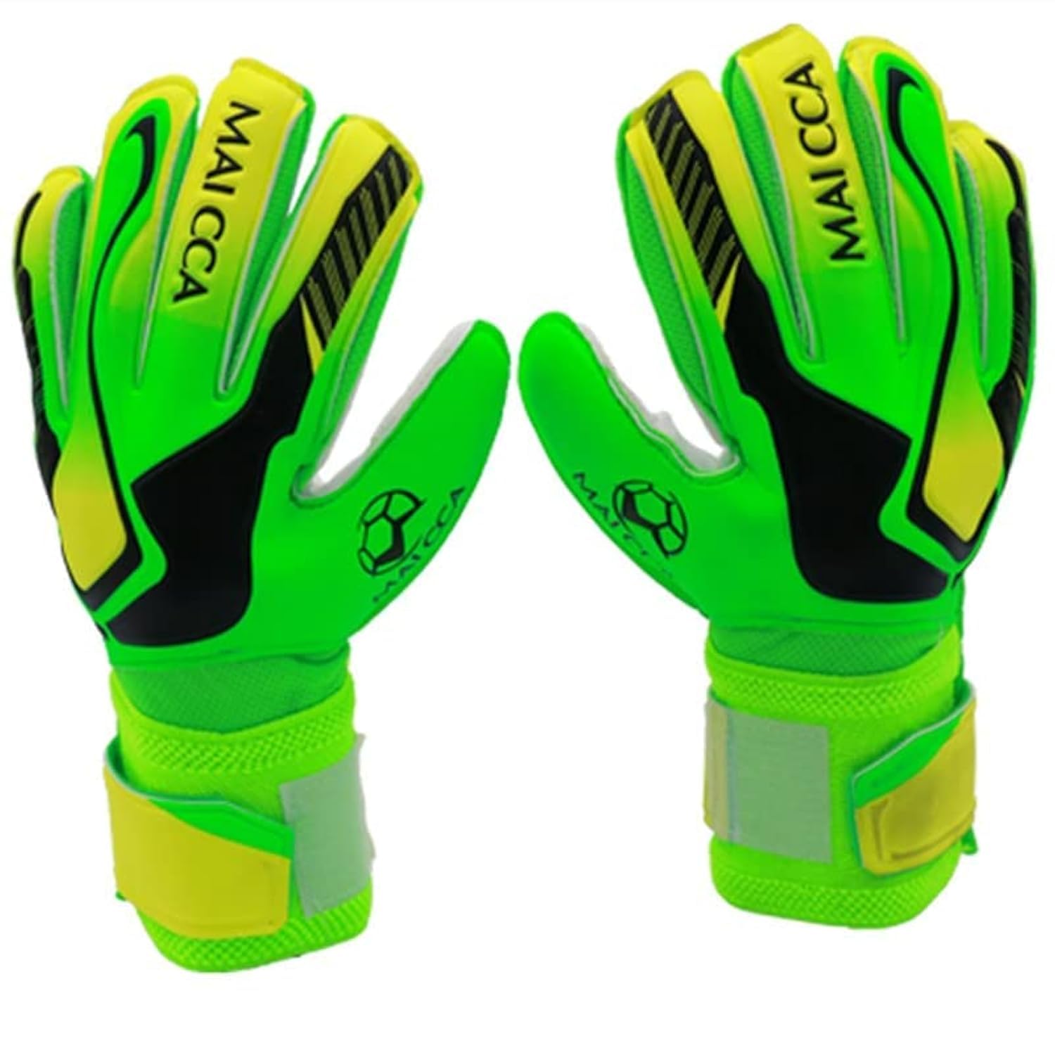 PolyMath Football Goalkeeper Gloves, Youth Adult Goalie Gloves with Finger Spines to Give Protection to Prevent Injuries, Size 5/6/7/8/9/10