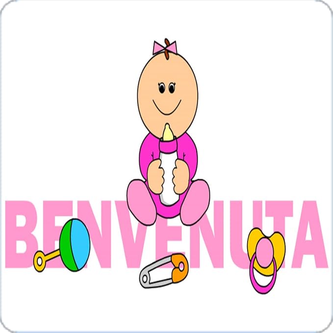 Cialda Per Torta Nascita Bimba Bambina Benvenuta Decorazione Alimentare Personalizzabile Gluten Free Topper Cake Design Formato Quadrato Ostia 18 X 18 Cm Amazon It Alimentari E Cura Della Casa