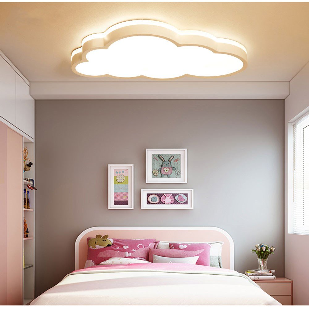 FUROMG Deckenleuchte Wolkenform - LED Kinderzimmerlampe Mit 3 Lichtfarben