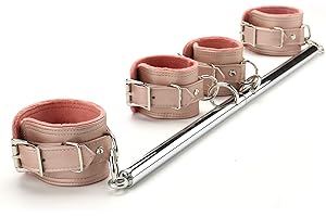 SOVYIME Expandable Spreader Bar Set with 4 Adjustable PU Blue Straps Sports Training Fitness Gear Home Gyms