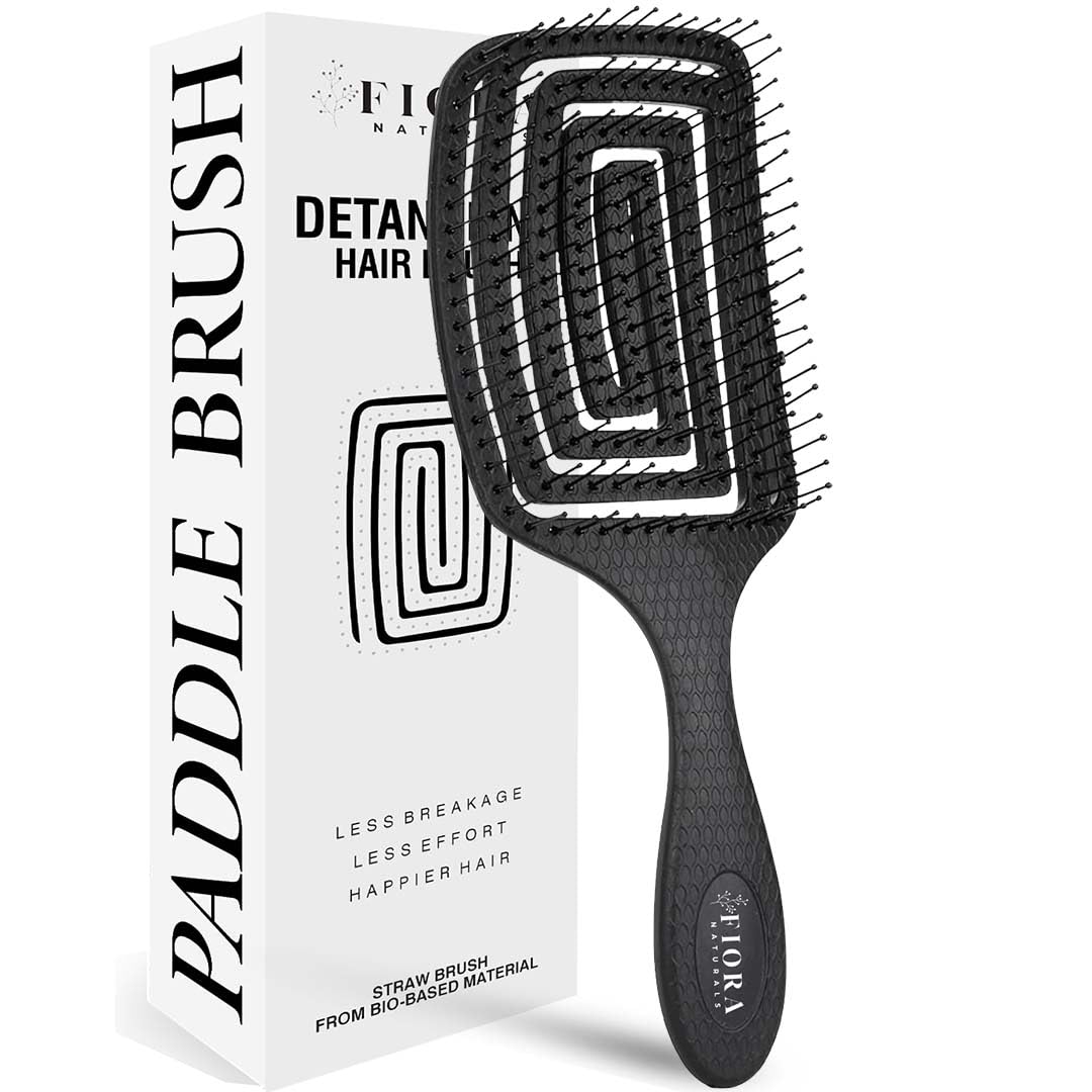 Photo 1 of Fiora Naturals Paddle Hair Brush for Thick Hair - Detangler Brush for women - Vented Hairbrush for Gentle Detangling, Best Hair Brush for Wet or Dry Hair