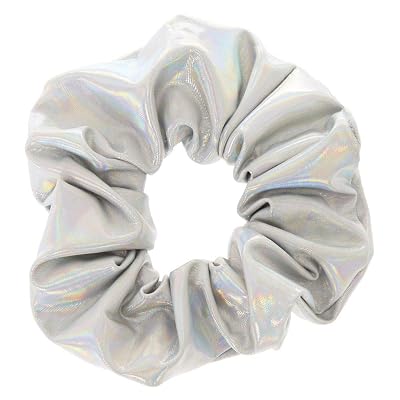 Claires Girls Holographic Hair Scrunchie - Silver Jamaica | Ubuy display picture 2