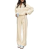 BTFBM Women's Two Piece Tracksuit Spring 2026 Long Sleeve Zip Up Sweatshirt Long Pants Outfits Jogger Sweatsuit Sets