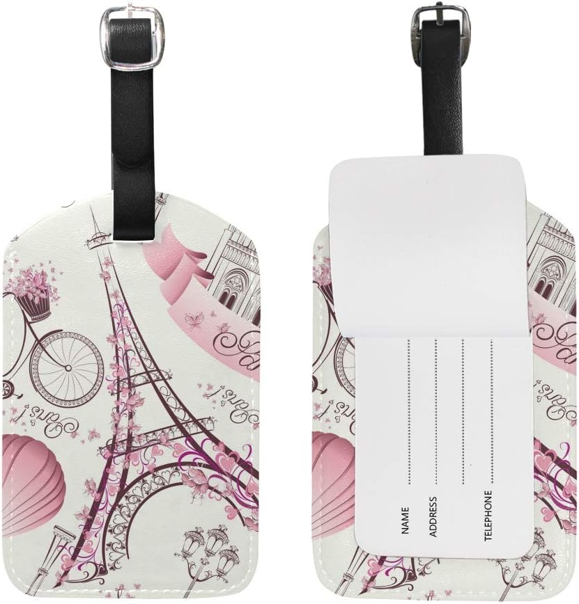 Luggage Tag Paris Eiffel Tower Suitcases Ship Women Men Personalized