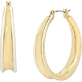 Robert Lee Morris Womens Molten Patina Curved Hoop Earrings
