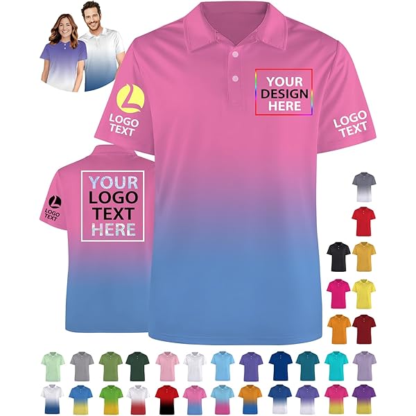 Amazon.com: Custom Polo Shirts for Men Personalized Polo
