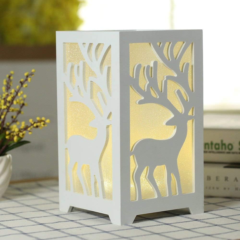 LED Table Lamp Night Light Bedside Desk Lamp for Home Decoration(Deer) Christmas Xmas Decor by Fanshunlite