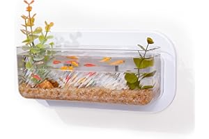 Pcmursal Wall Hanging Fish Bowl, Wall Mounted Fish Tank, Hanging Hydroponic Plant Pot, Living Room Decoration