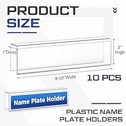 Wonderjune 10 Pack Plastic Cubicle Name Plate