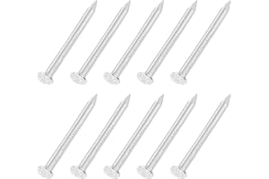 uxcell 50Pcs Small Hardware Nails, 1.5 x 20mm 304 Stainless Steel Round Head Nail Common Finishing Nail for Household Woodwor