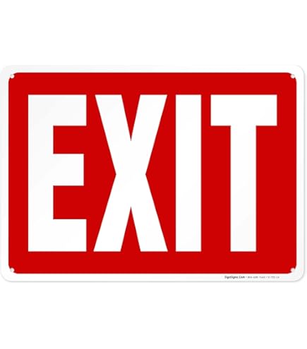 Amazon.com: Hillman 840201 Exit Self Adhesive Sign, Glow in the