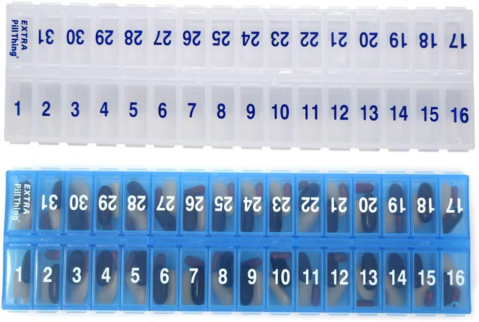 PILL THING AM PM 31 Day Once-a Day Monthly Pill Planner Organizers