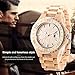Bewell 100BG Wooden Watch Analog Quartz Light Weight Vintage Wrist Watch for Men (Maplewood)