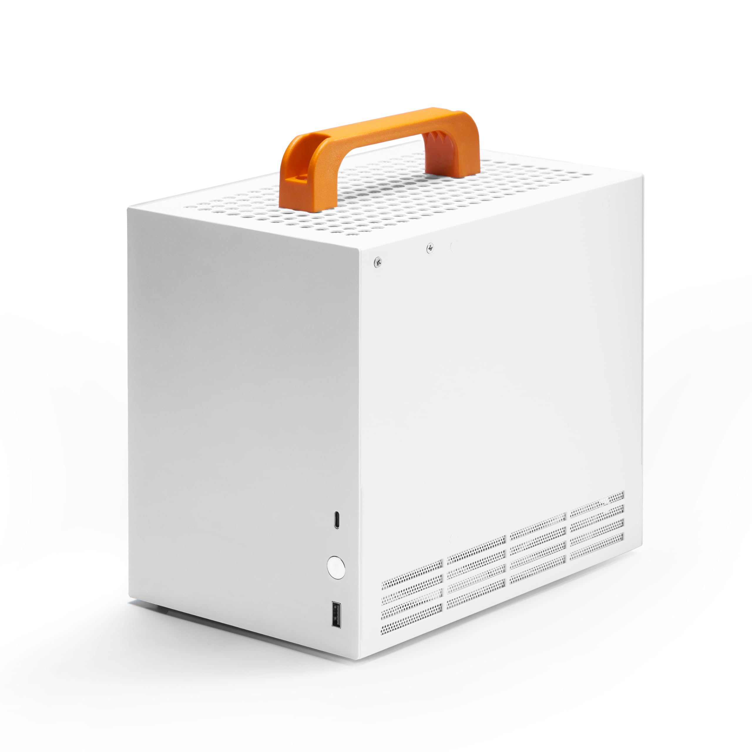 SGPC K66 Lite 8.4L/Compact Mini-ITX PC Gaming Case/135mm CPU Cooler & 240mm GPU & SFX PSU Support/Tempered Glass Side Panel/1 x Pre-Installed ARGB Fan(K66Lite,White)